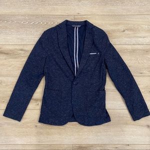 Zara Casual Slim-Fit Blazer (Navy Blue)